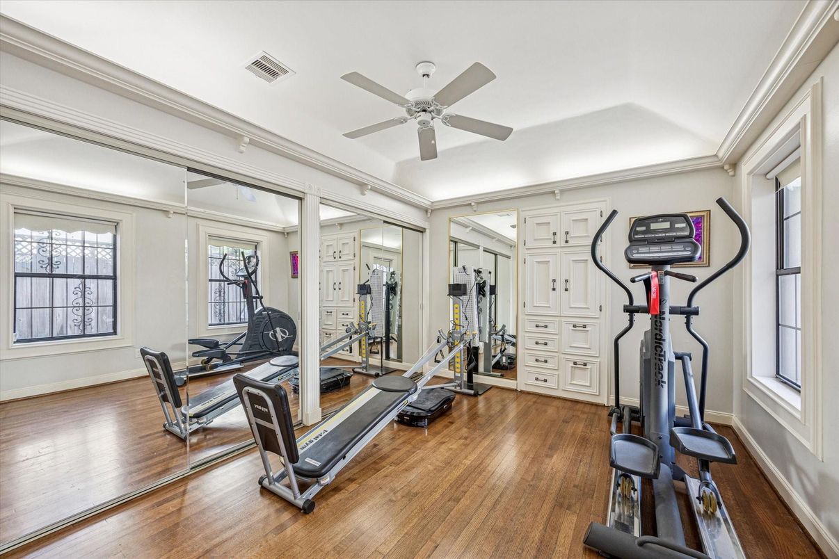Fitness Equipment, Interior, Wood Texture Flooring