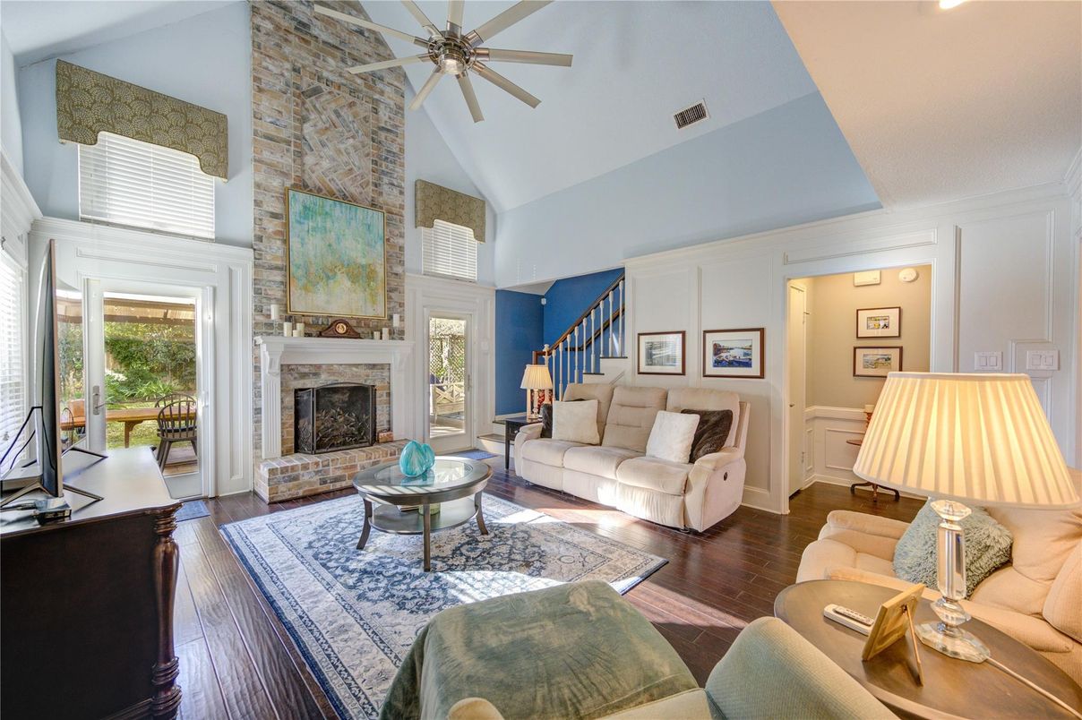 Fireplace, Interior, Living room, Wood Texture Flooring