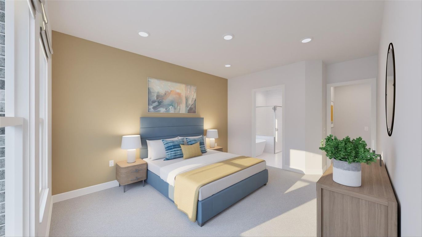 Bedroom, Interior, Recessed Lighting