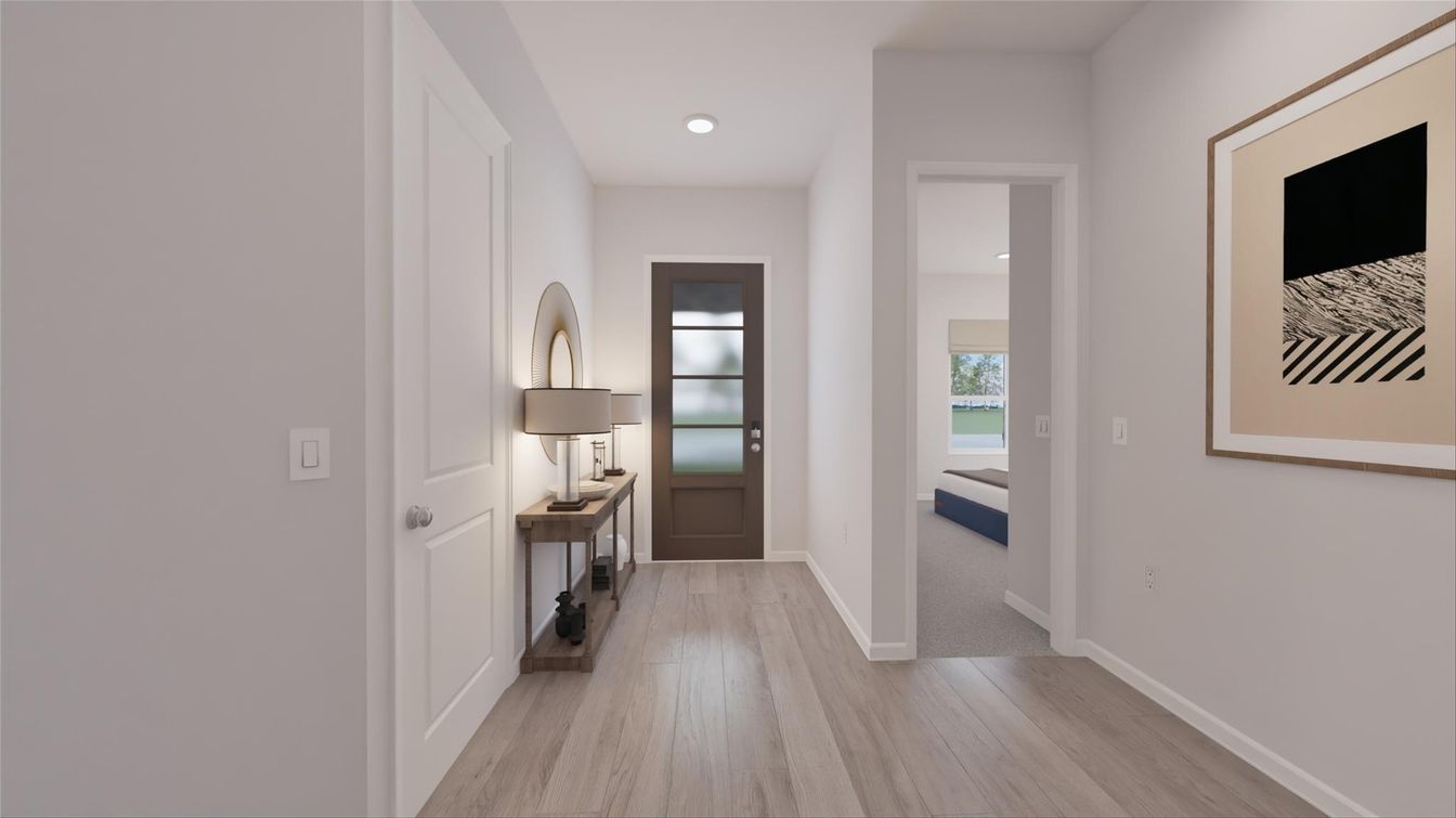 Interior, Recessed Lighting, Wood Texture Flooring