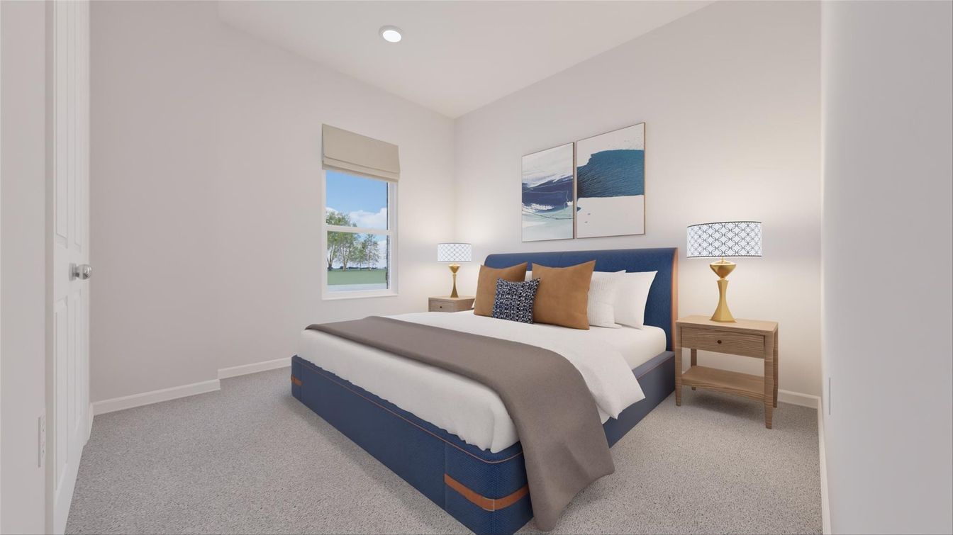 Bedroom, Interior, Recessed Lighting