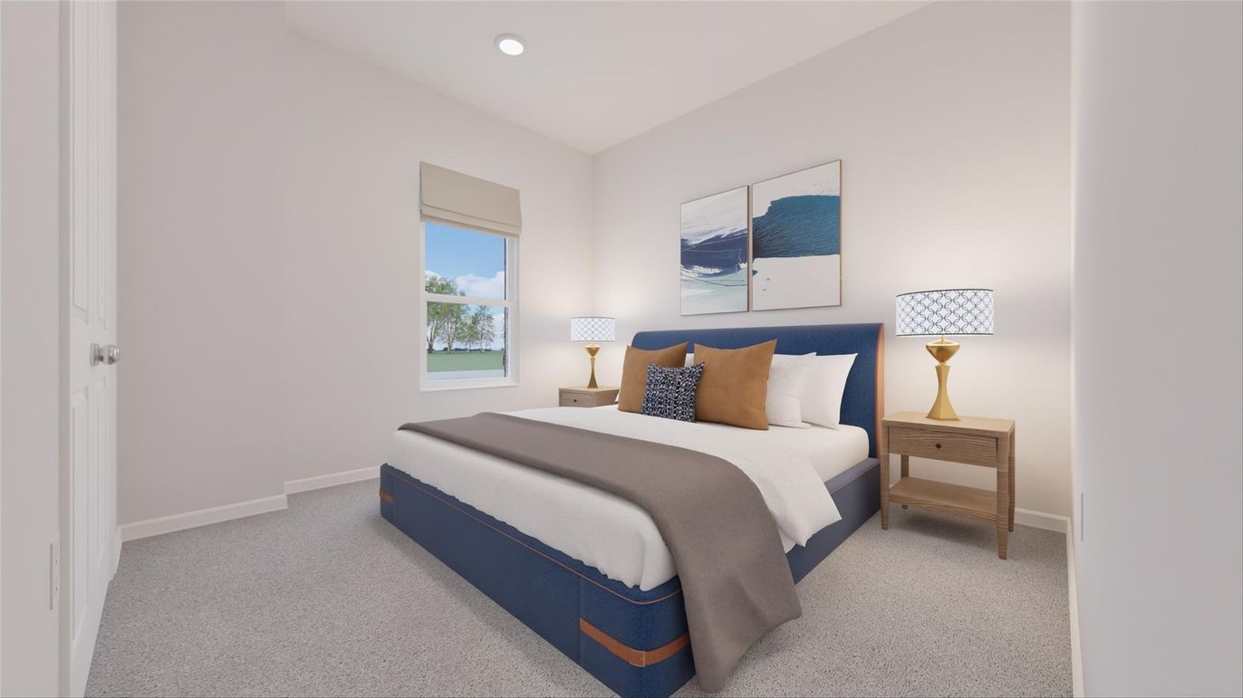 Bedroom, Interior, Recessed Lighting