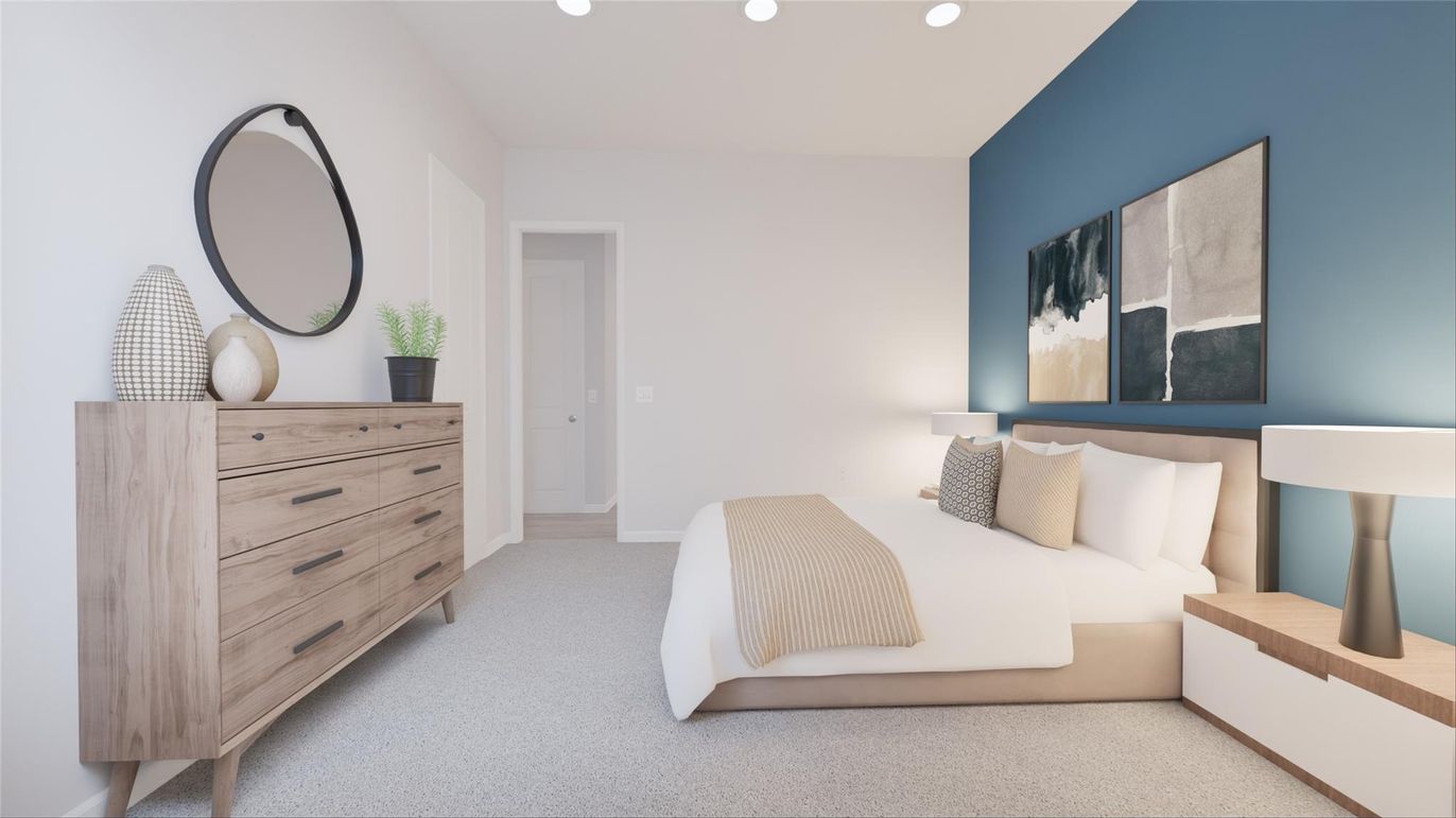 Bedroom, Interior, Recessed Lighting