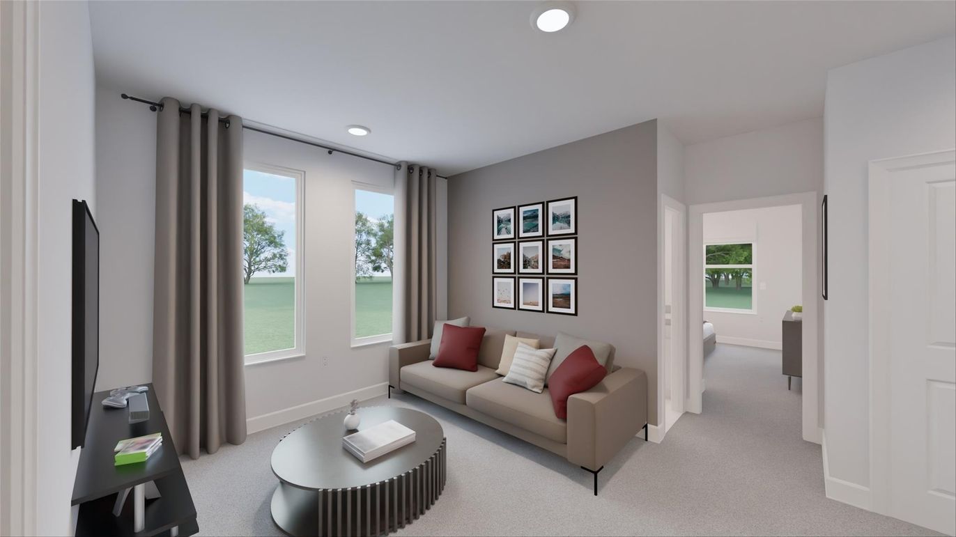 Interior, Living room, Recessed Lighting