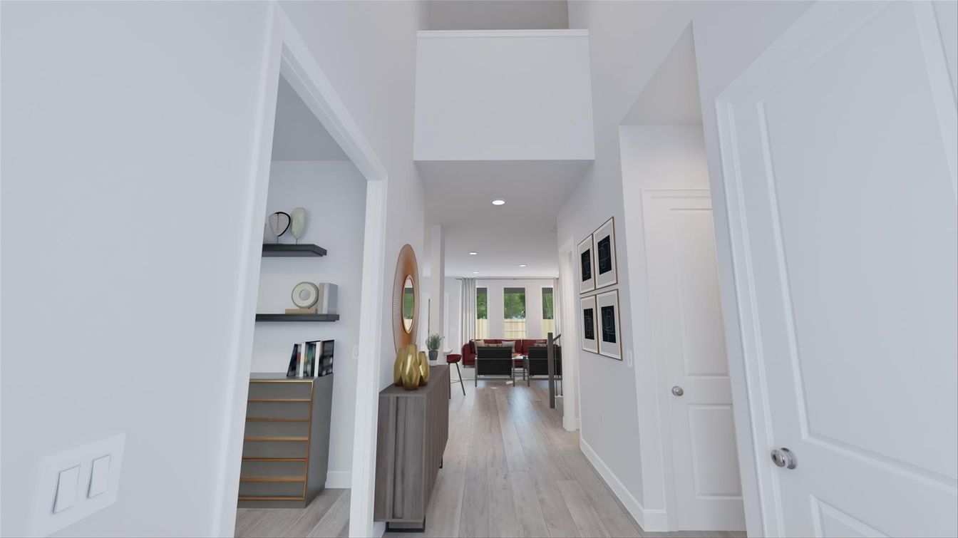 Interior, Recessed Lighting, Wood Texture Flooring