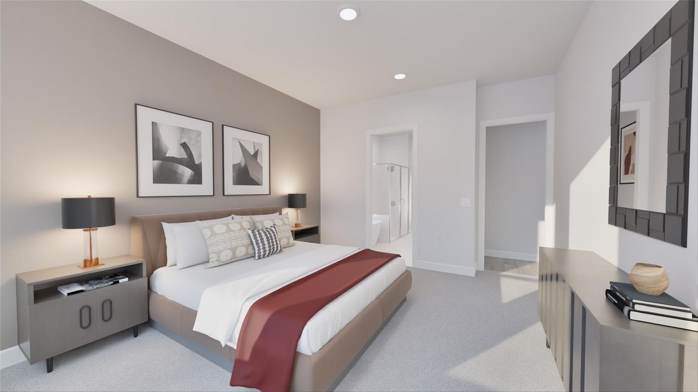 Bedroom, Interior, Recessed Lighting