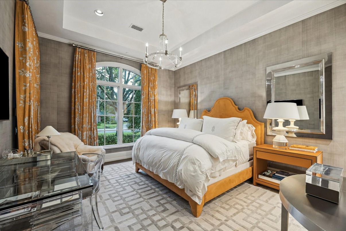 Bedroom, Interior, Pendant Lights, Recessed Lighting