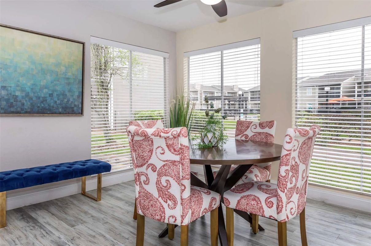 Dining room, Interior, Wood Texture Flooring