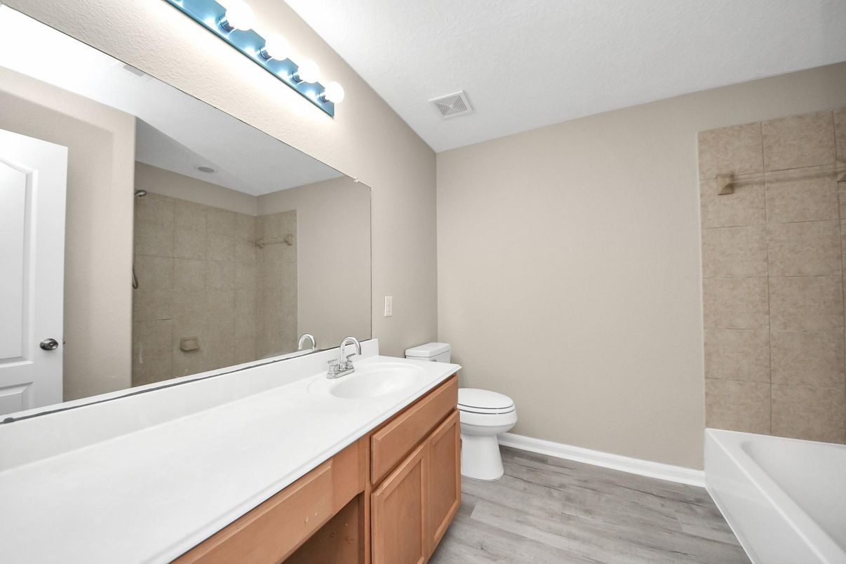 Bathroom, Interior, Wood Texture Flooring