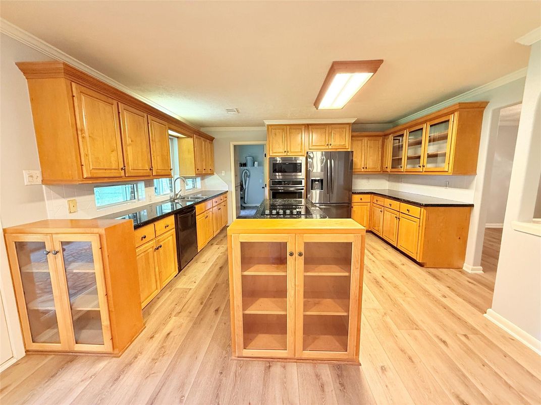 Interior, Kitchen, Wood Texture Flooring