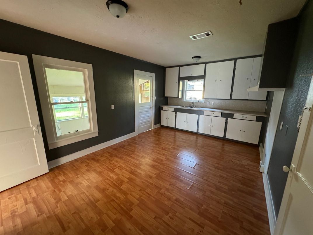 Empty room, Interior, Kitchen, Wood Texture Flooring