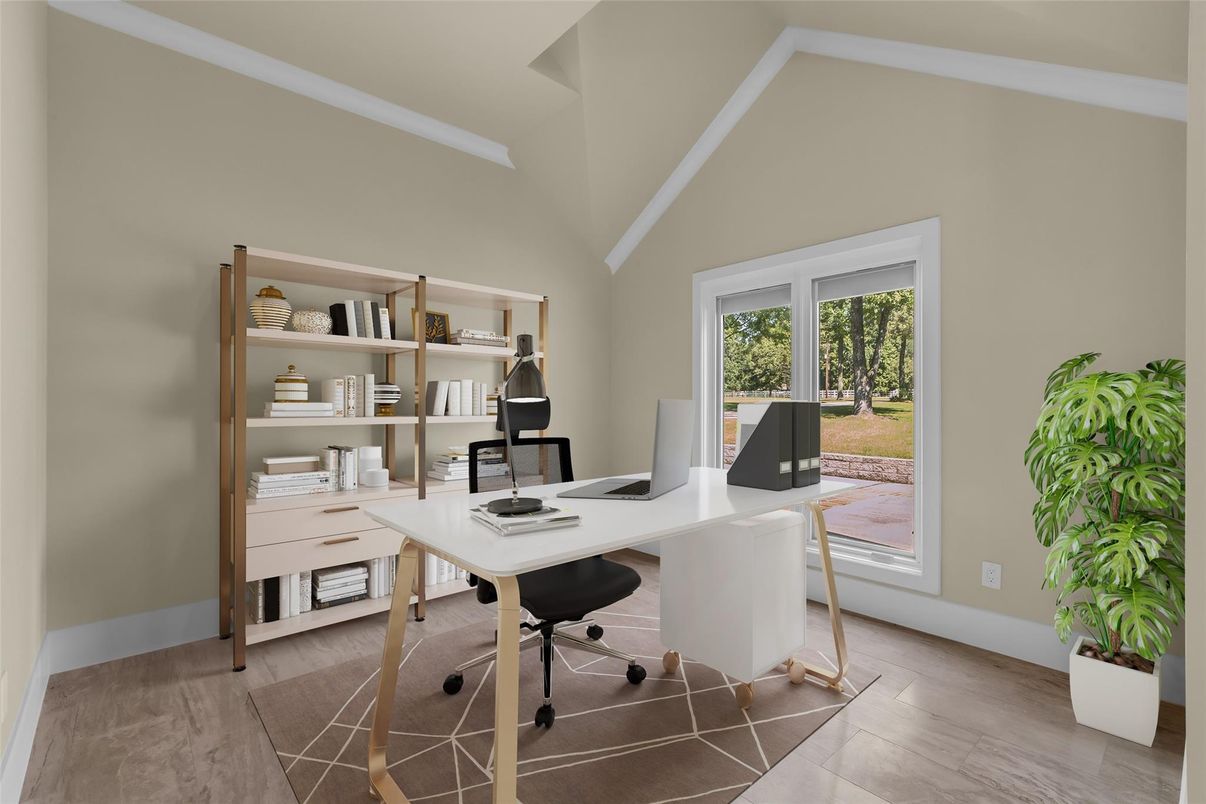 Home Office, Interior, Wood Texture Flooring