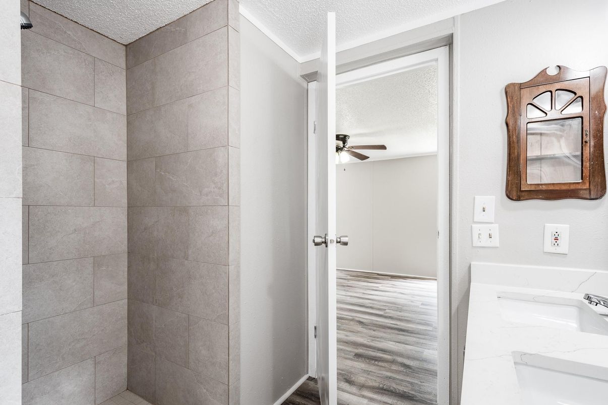 Bathroom, Interior, Wood Texture Flooring