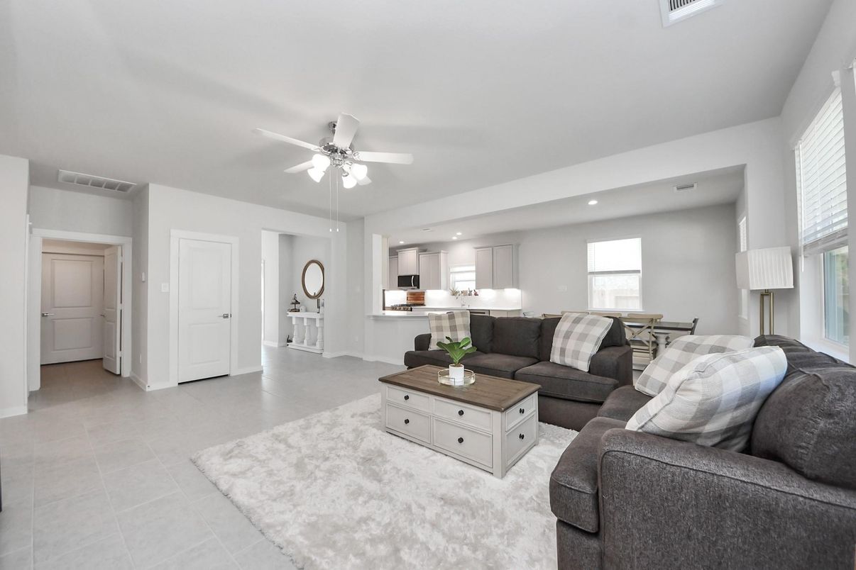 Interior, Kitchen, Living room, Recessed Lighting