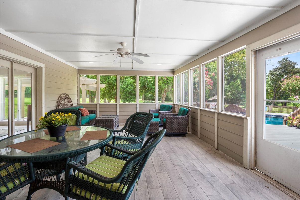 Interior, Sun Room, Wood Texture Flooring