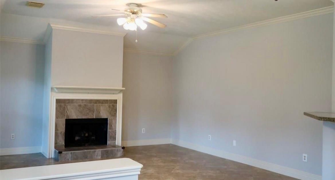 Empty room, Fireplace, Interior