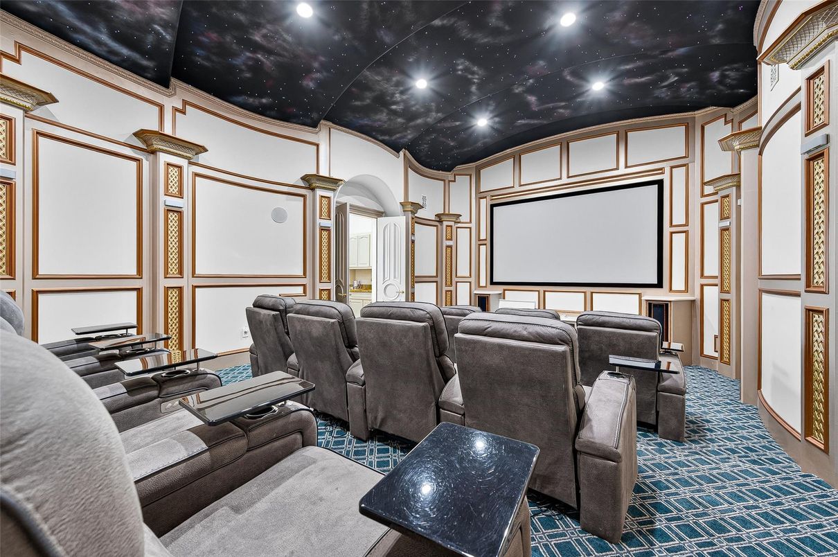 Home Theatre Room, Interior, Projection Screen, Recessed Lighting, Theatre Room