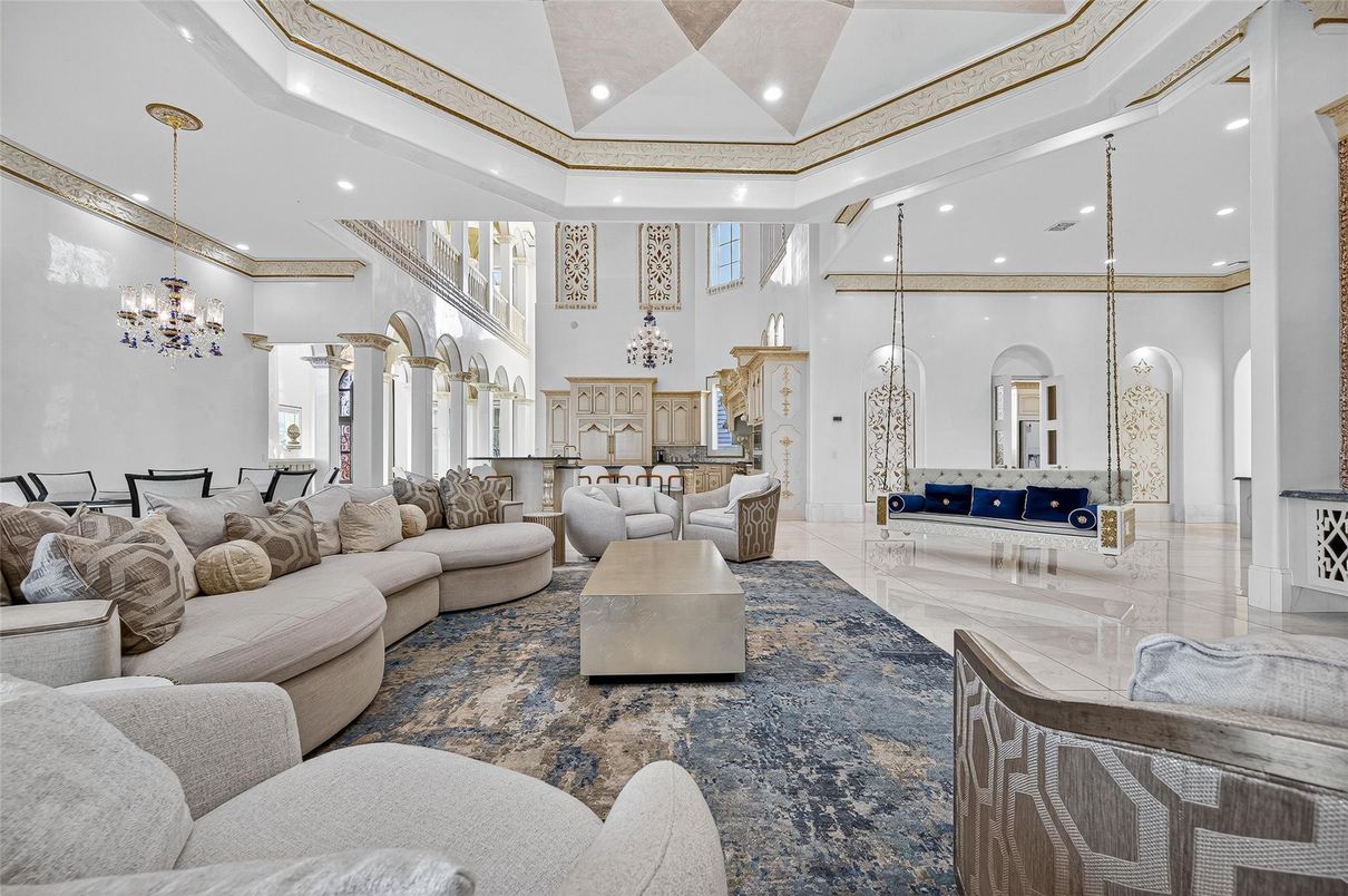 Chandelier, Interior, Living room, Pendant Lights, Recessed Lighting