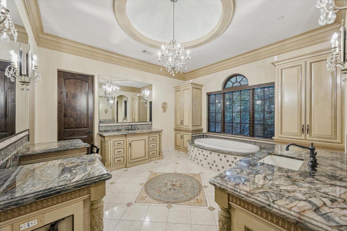 Bathroom, Chandelier, Dual Sink Vanities, Interior