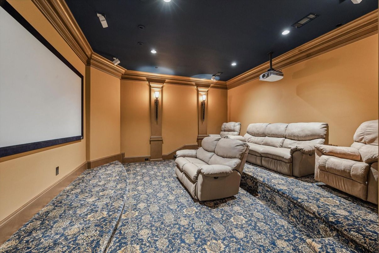 Home Theatre Room, Interior, Projection Screen, Recessed Lighting, Theatre Room