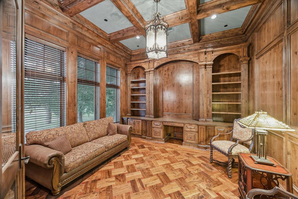 Interior, Recessed Lighting, Wooden Beams, Wood Texture Flooring, Wooden Walls