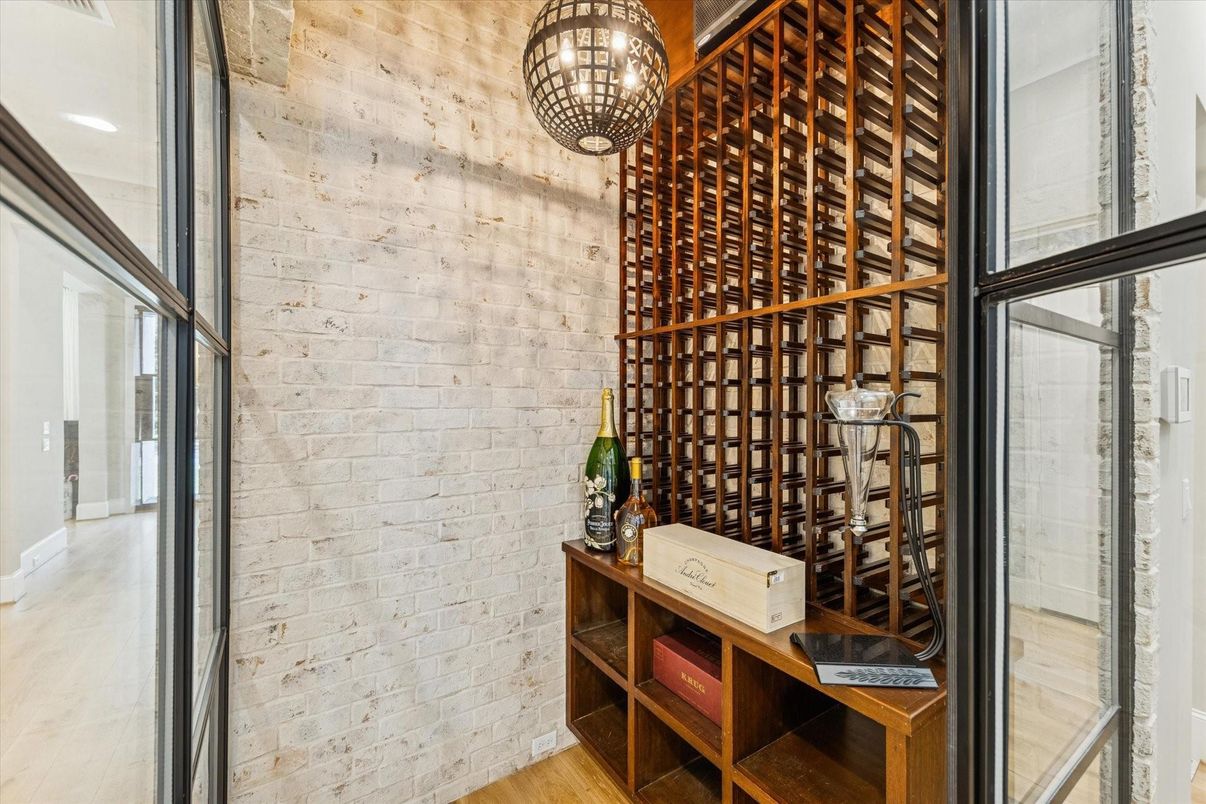 Interior, Stone Walls, Wine Storage, Wood Texture Flooring