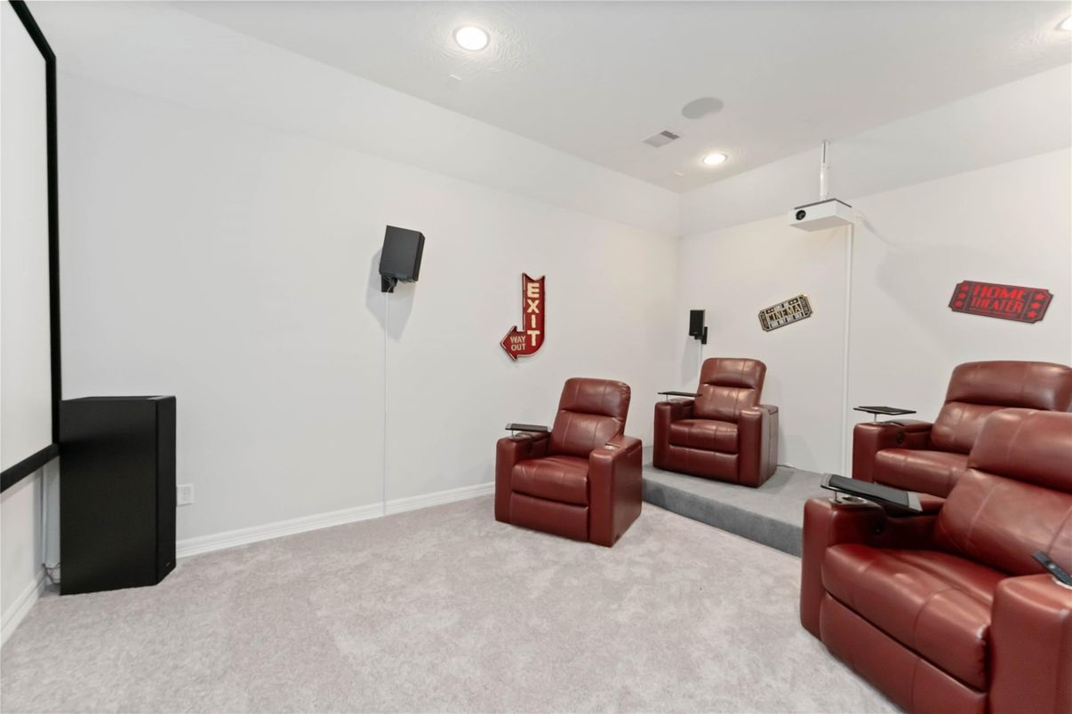 Home Theatre Room, Interior, Recessed Lighting, Theatre Room