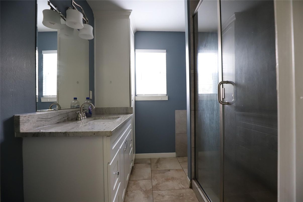 Bathroom, Dual Sink Vanities, Glass Shower, Interior
