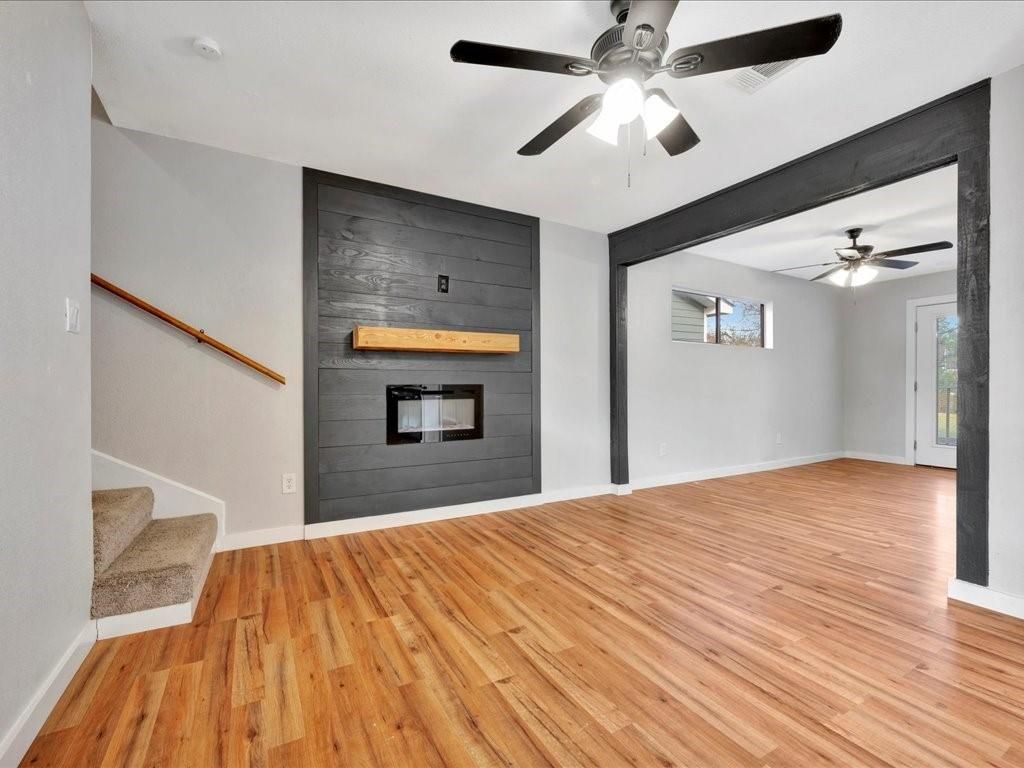 Fireplace, Interior, Wood Texture Flooring