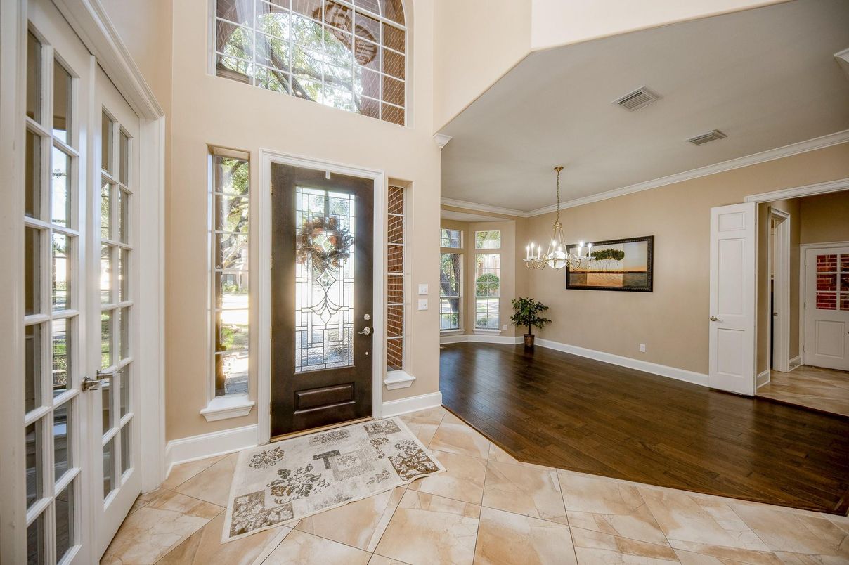 Chandelier, Interior, Pendant Lights, Wood Texture Flooring