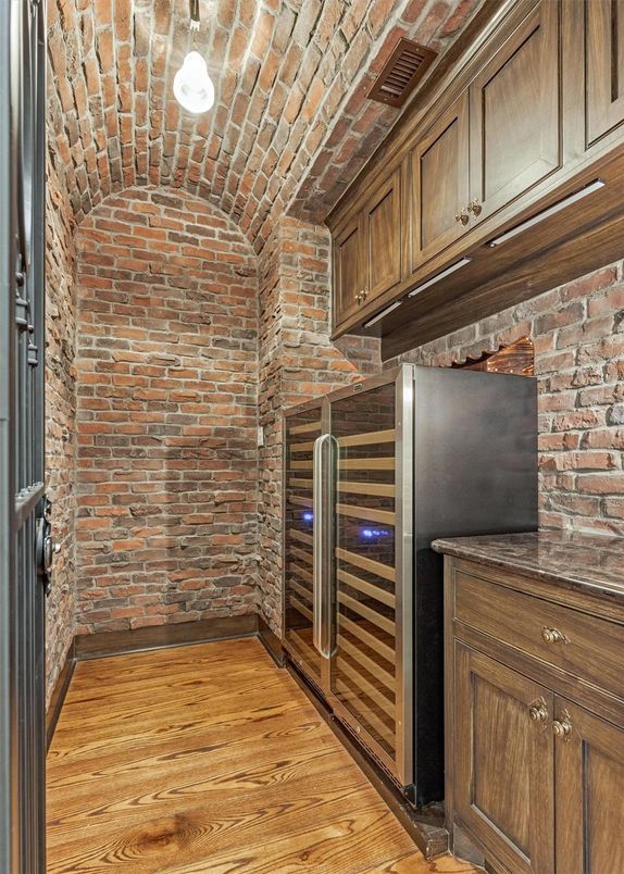 Interior, Stone Walls, Wood Texture Flooring