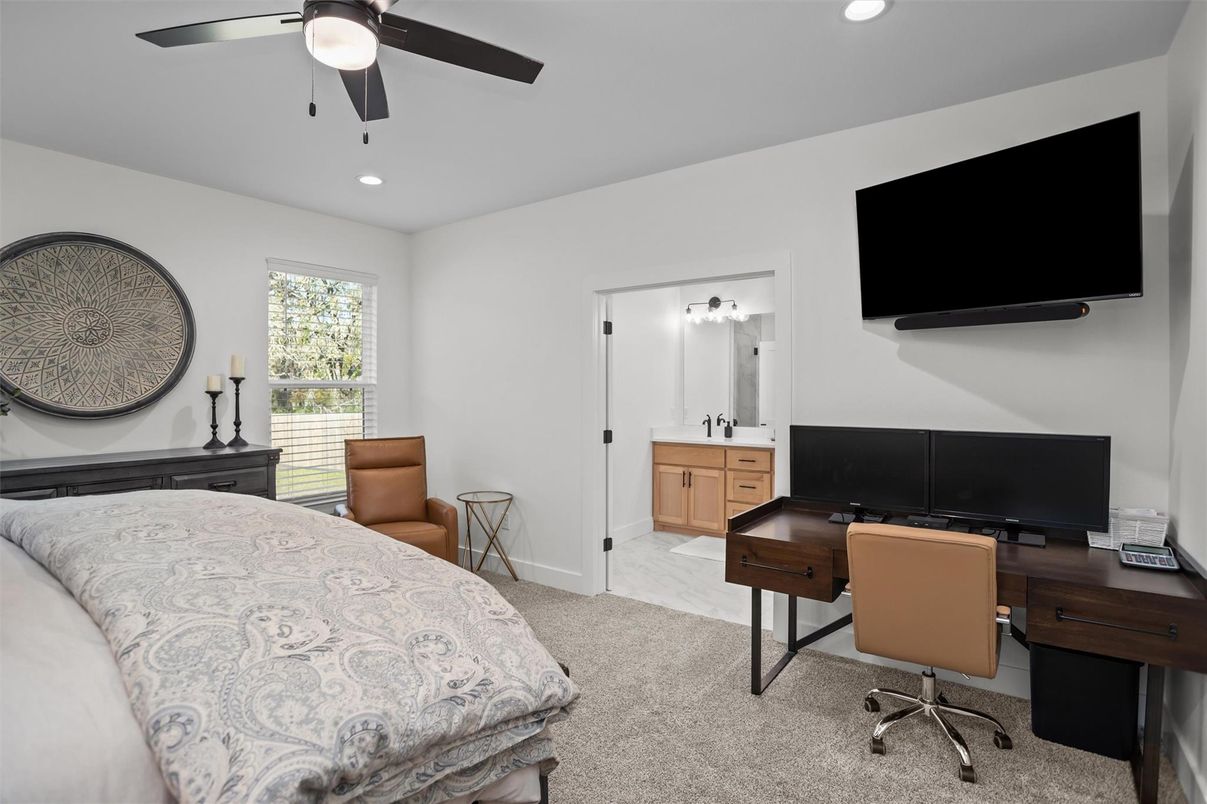 Bedroom, Home Office, Interior, Recessed Lighting