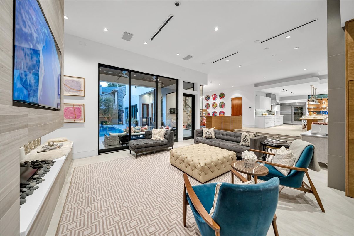 Interior, Kitchen, Living room, Recessed Lighting