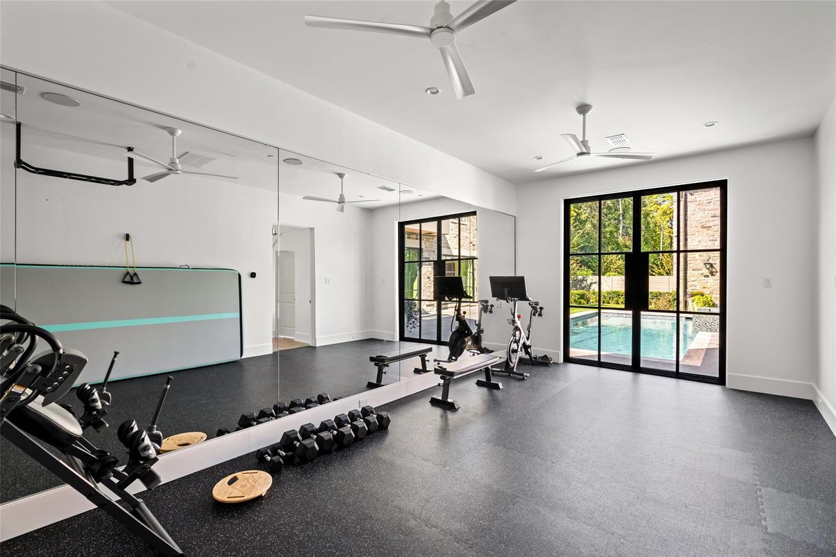 Fitness Equipment, Interior, Recessed Lighting