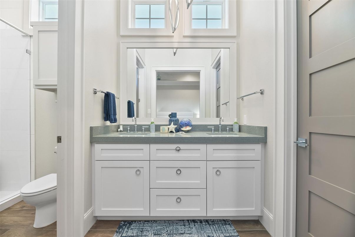 Bathroom, Interior, Wood Texture Flooring