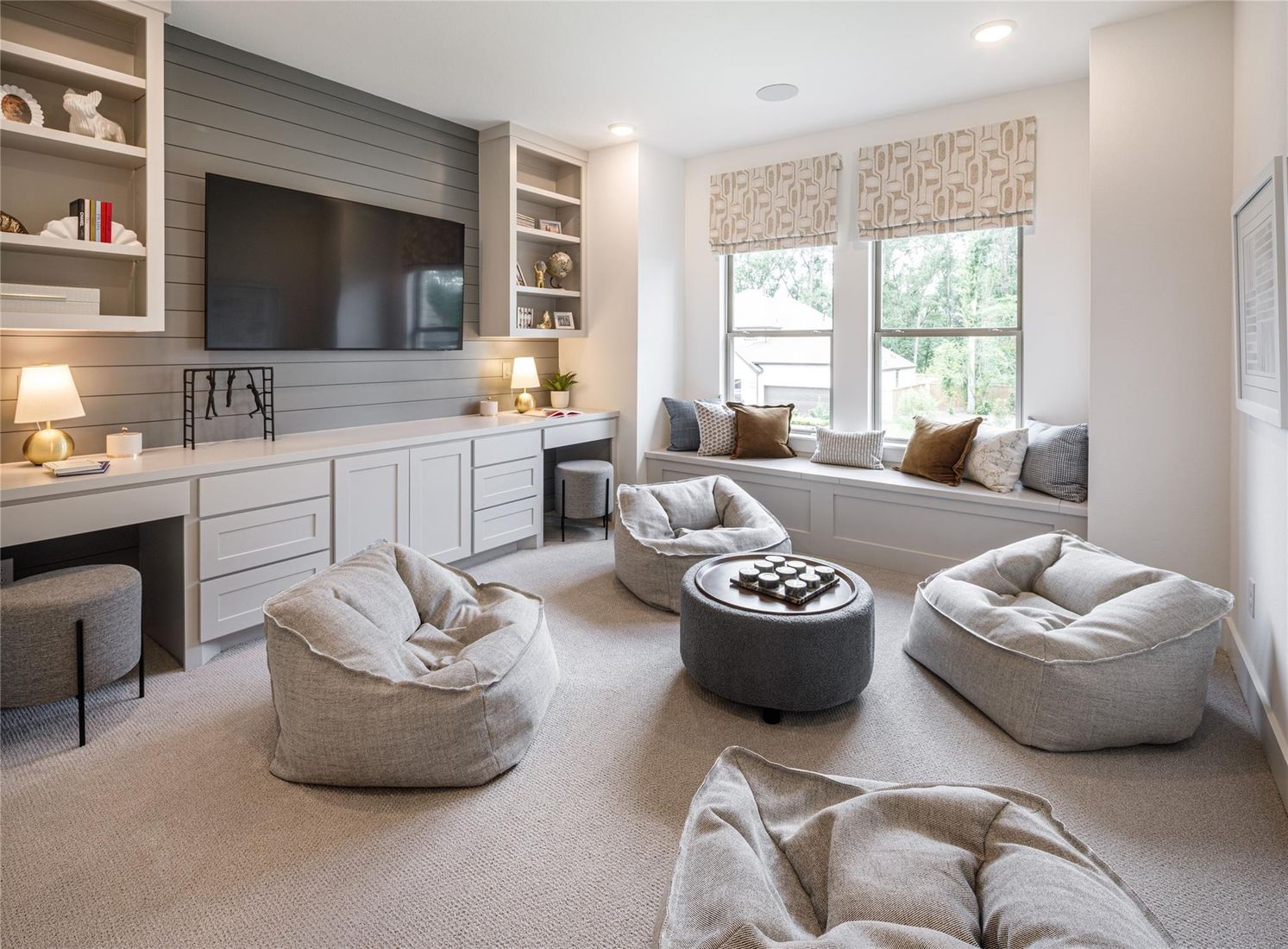 Interior, Living room, Recessed Lighting