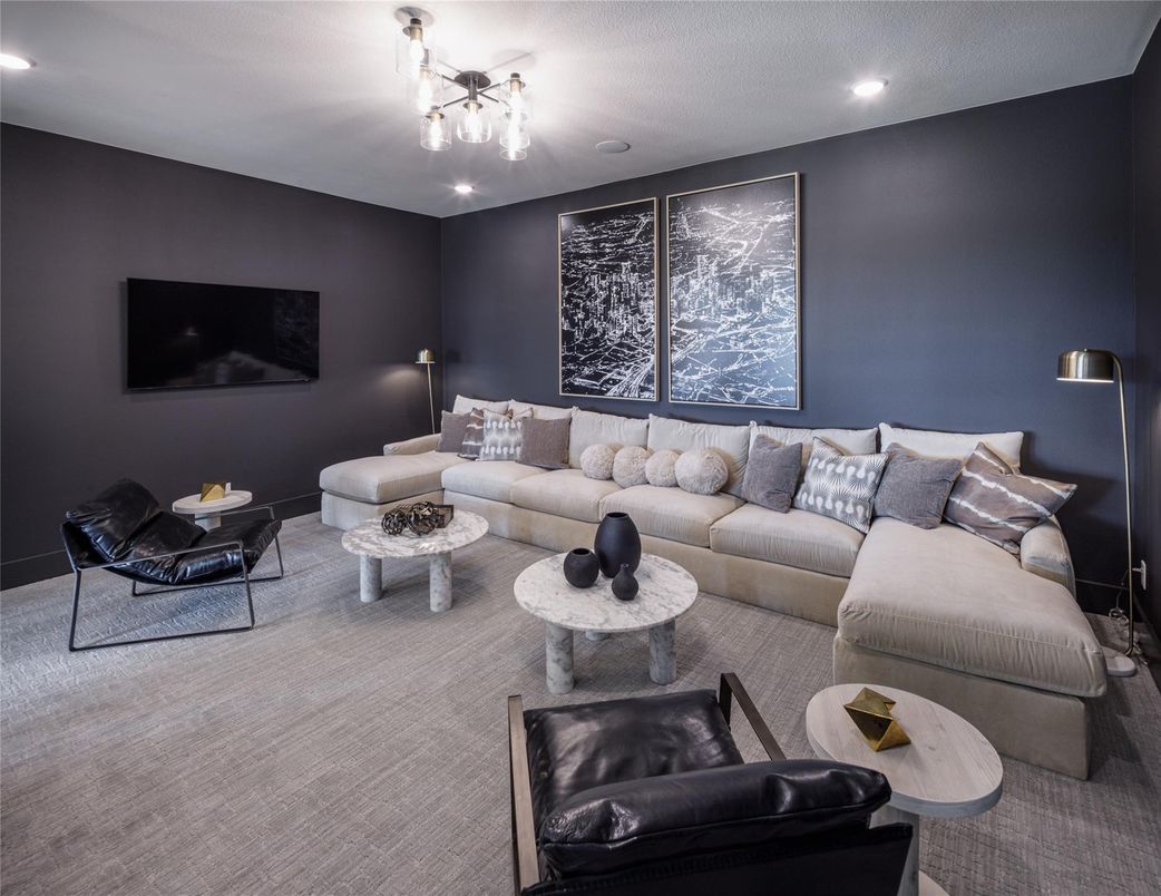 Interior, Living room, Recessed Lighting