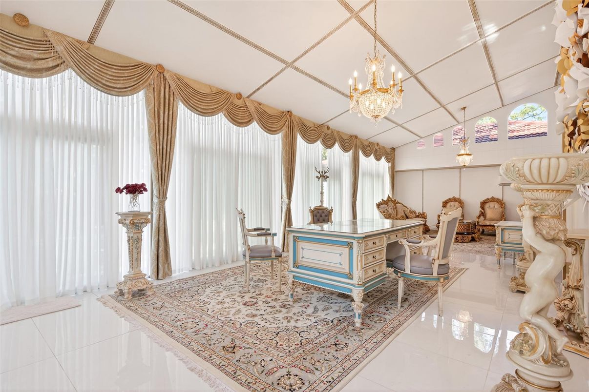 Chandelier, Home Office, Interior