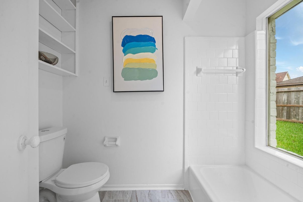 Bathroom, Interior, Wood Texture Flooring