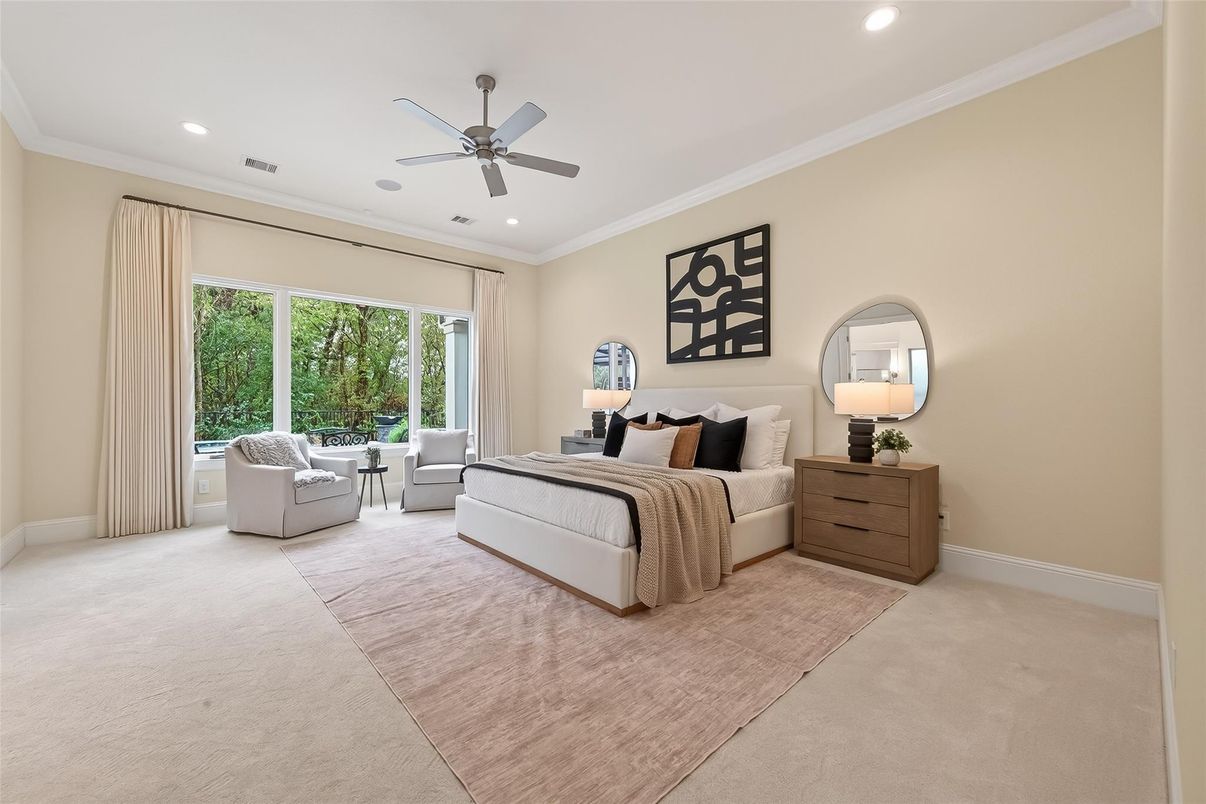 Bedroom, Interior, Recessed Lighting