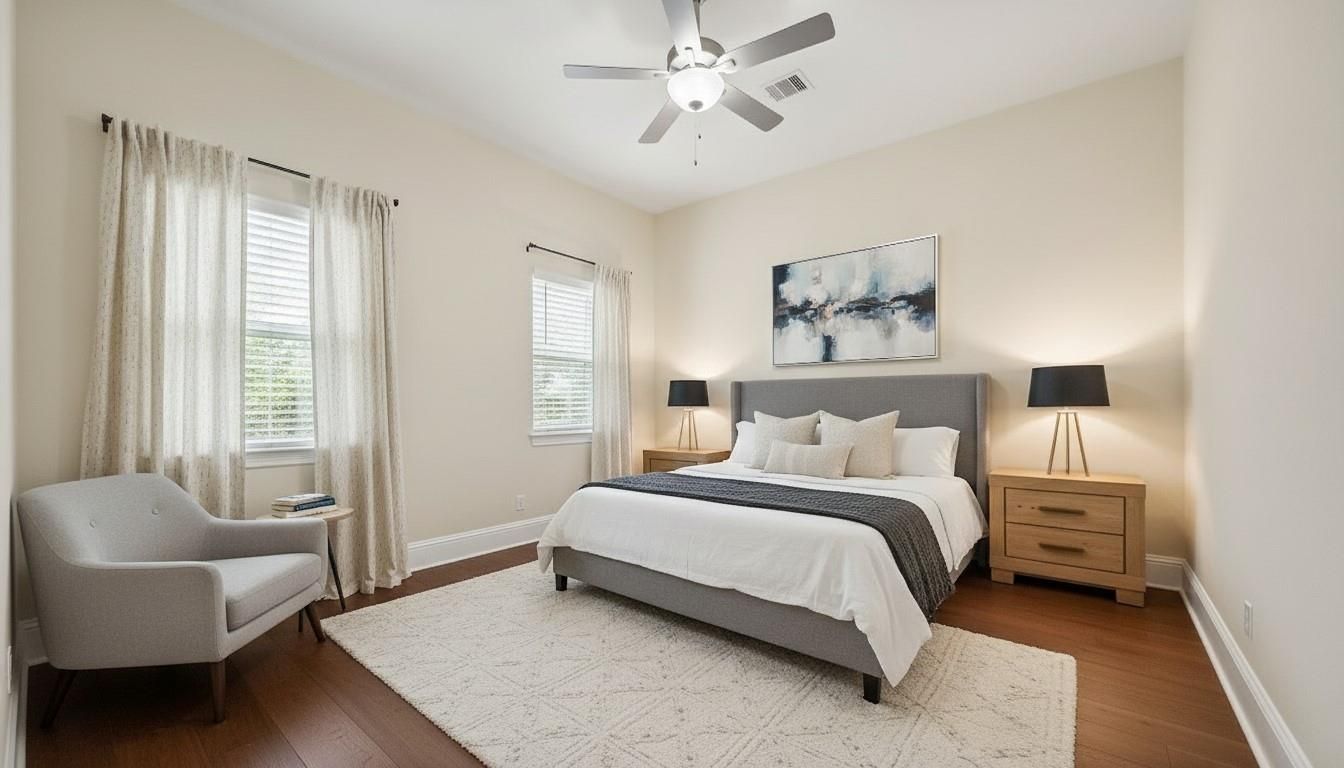 Bedroom, Interior, Wood Texture Flooring