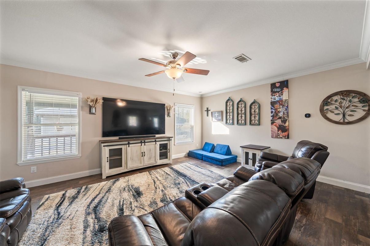 Home Theatre Room, Interior, Living room, Wood Texture Flooring