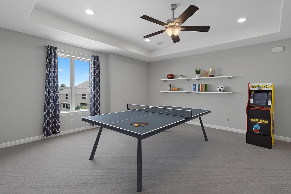 Game Room, Interior, Recessed Lighting