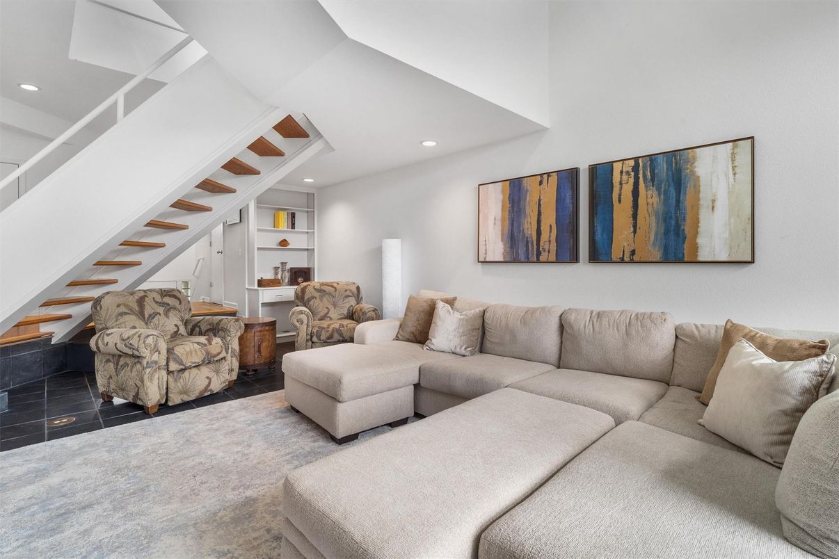 Interior, Living room, Recessed Lighting