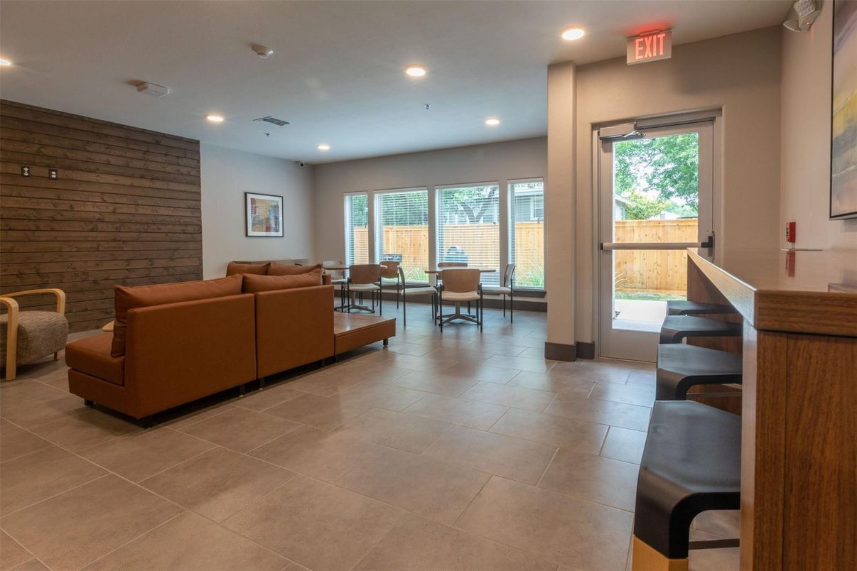 Interior, Living room, Recessed Lighting, Stone Walls