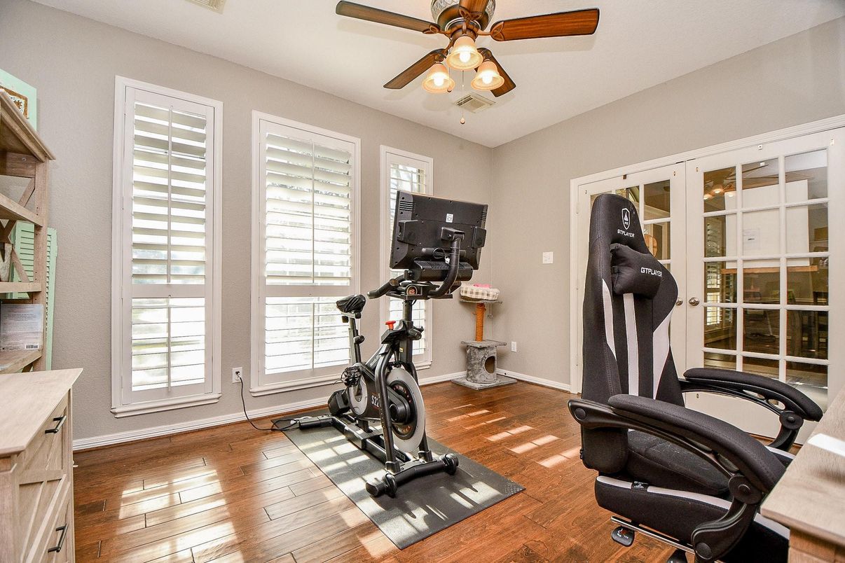 Fitness Equipment, Interior, Wood Texture Flooring