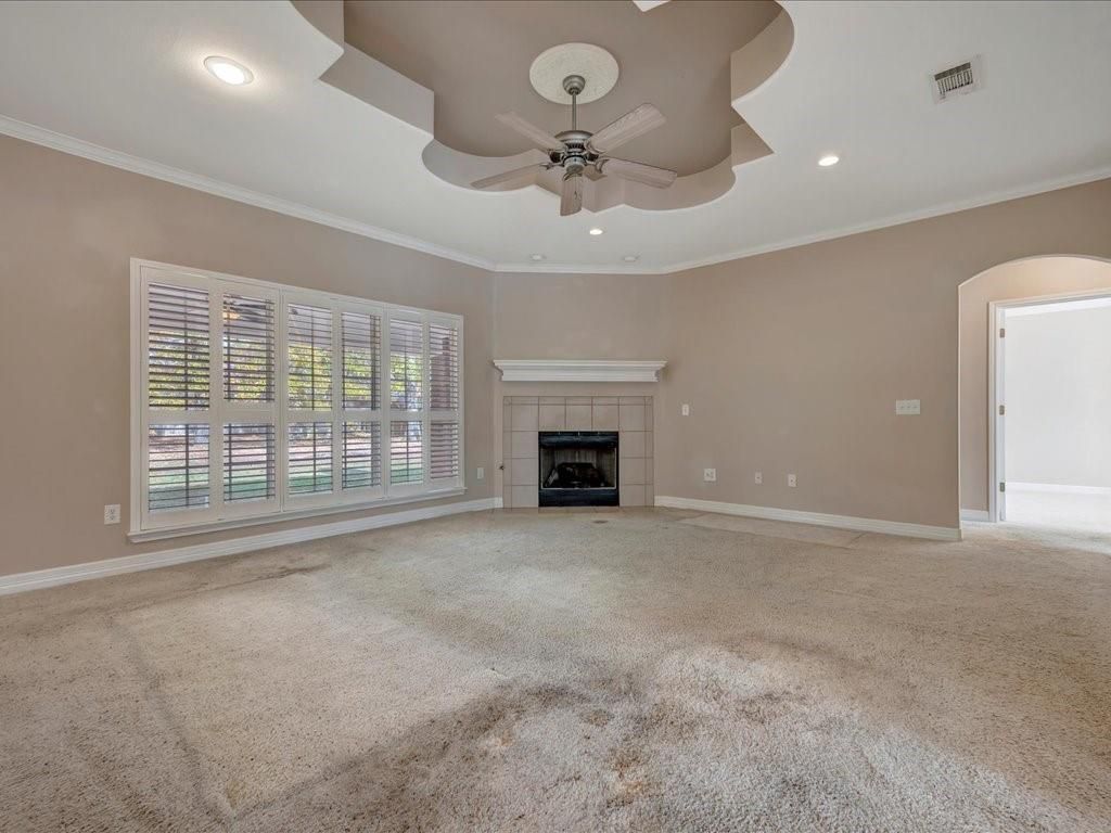 Empty room, Fireplace, Interior, Recessed Lighting