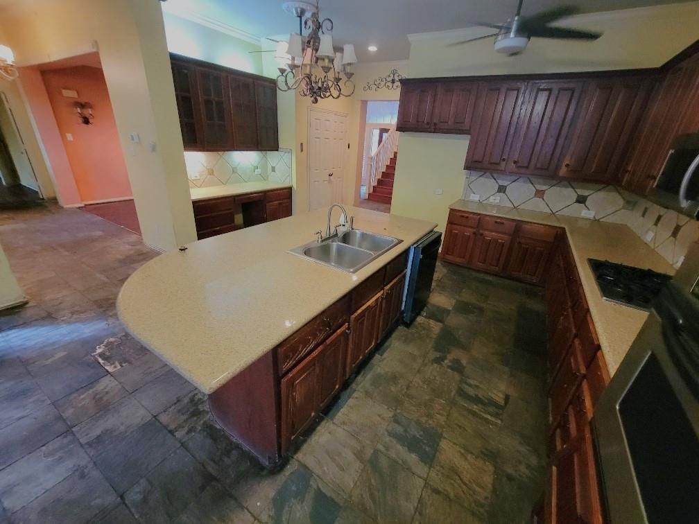 Chandelier, Interior, Kitchen, Recessed Lighting