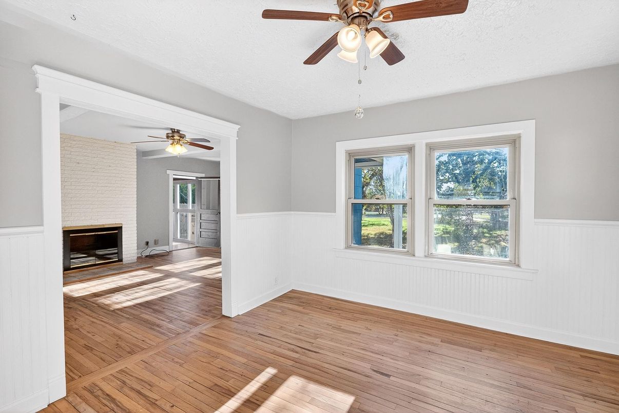 Empty room, Fireplace, Interior, Wood Texture Flooring