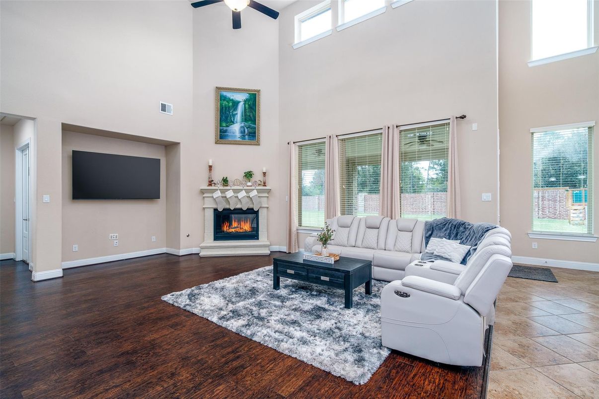 Fireplace, Interior, Living room, Wood Texture Flooring